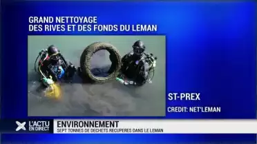 Sept tonnes de déchets récupérés dans le Léman