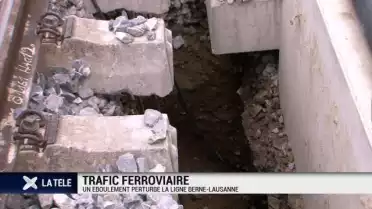 Un éboulement a perturbé la ligne Berne-Lausanne