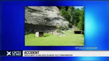 Eboulement de molasse en basse ville fribourgeoise