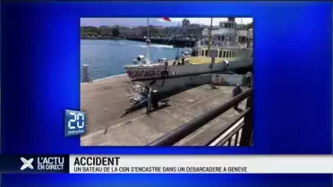 Un bateau de la CGN s&#039;encastre dans un débarcadère à Genève