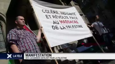 Des Lausannois défilent pour la Palestine