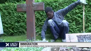 Des migrants entretiennent les espaces verts de Lausanne