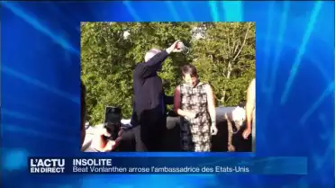 Beat Vonlanthen arrose l&#039;ambassadrice des Etats-Unis