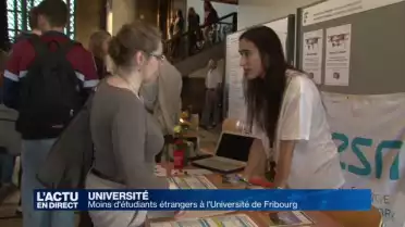 Moins d&#039;étudiants étrangers à l&#039;Université de Fribourg