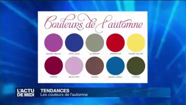 Les couleurs à la mode cet automne