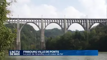 Le pont ferroviaire de Grandfey était métallique à l&#039;origine