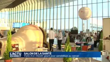 Visite d&#039;un intestin géant pour sensibiliser au cancer