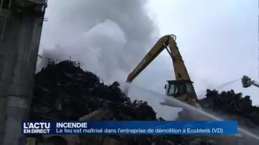Le feu était maîtrisé jeudi soir à Ecublens