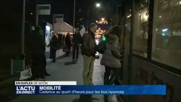 Cadence au quart d&#039;heure pour les bus nyonnais