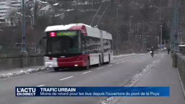 Moins de retard pour les bus depuis l&#039;ouverture du pont de la Poya