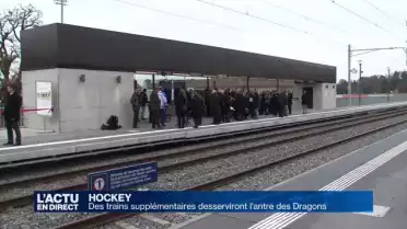 Des trains supplémentaires pour les fans de Gottéron