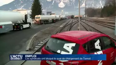 Emploi: Les syndicat ont bloqué le quai de chargement de Tamoil