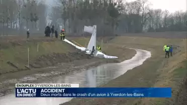 Deux morts dans le crash d'un avion à Yverdon-les-Bains