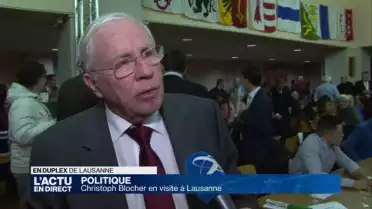 Christoph Blocher en visite à Lausanne
