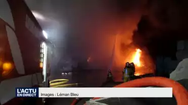 Un nuage de fumée visible loin à la ronde depuis Genève