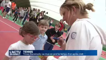 Timea Bacsinszky prof de tennis l'espace d'un après-midi