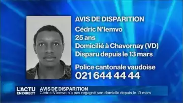 Cédric N&#039;lemvo est porté disparu