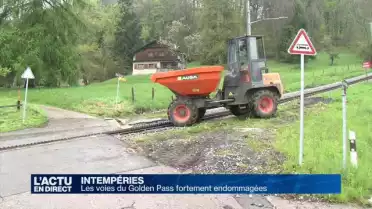 Les voies du Golden Pass fortement endommagées