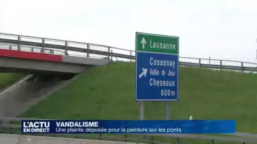 Une plainte déposée pour de la peinture sur des ponts.