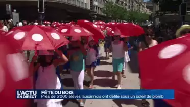 5000 élèves lausannois défilent pour la Fête du Bois