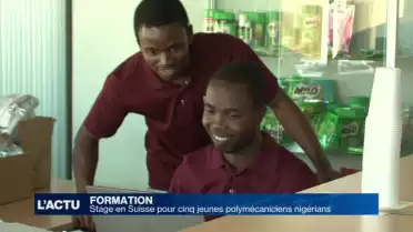 Cinq jeunes nigérians en stage chez Nestlé Suisse