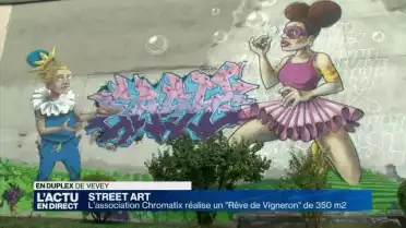 L'association Chromatix a réalisé une fresque de 350m2