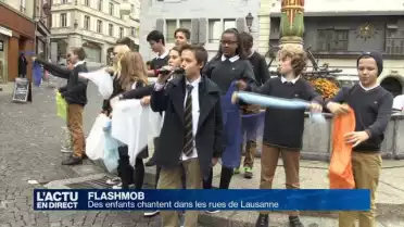 Des enfants chantent dans les rues lausannoises