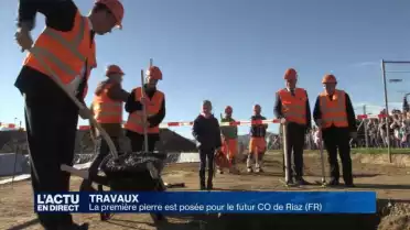 Première pierre posée pour le futur CO de Riaz