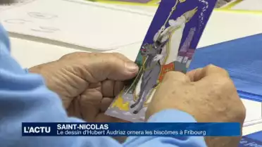 Le dessin d&#039;Hubert Audriaz sur les biscômes de la St-Nicolas