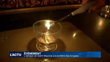 L&#039;abbaye de Saint-Maurice à la lumière des bougies