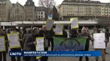 Les chauffeurs de taxis manifestent