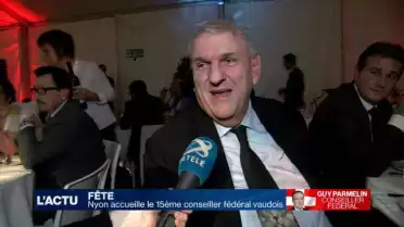 La ville de Nyon célébre l&#039;élection de Guy Parmelin