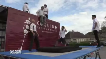 Cette semaine, Roland Guex teste le trampo-mur