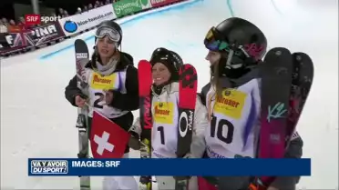 Virginie Faivre range les skis