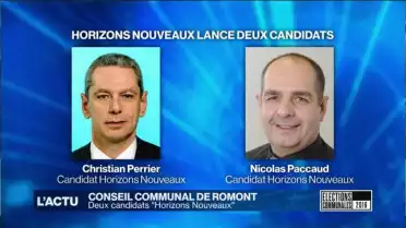 Deux candidats d&#039;&quot;Horizons Nouveaux&quot; en lice à Romont