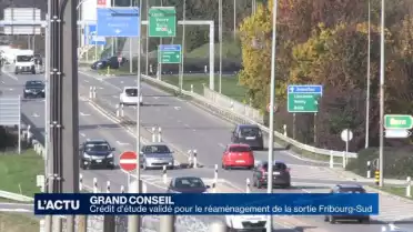 Crédit d&#039;étude pour réaménager la sortie Fribourg-Sud validé
