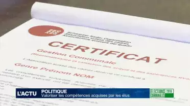 Un certificat pour valoriser les compétences des élus