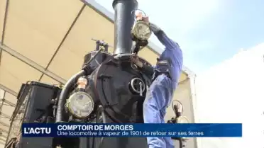 Une locomotive à vapeur de 1901 de retour sur ses terres