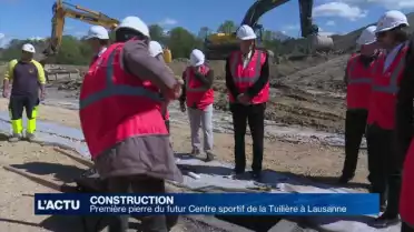 Début officiel des travaux au Centre sportif de la Tuilière