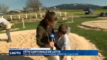 Fête cantonale de lutte: 250 jeunes fribourgeois participent