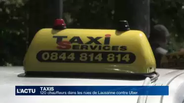 120 taxis dans les rues de Lausanne contre Uber