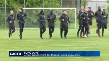 Dernier entraînement des diables rouges à Lausanne