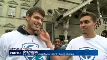 La ville offre l&#039;apéritif pour fêter Fribourg Olympic