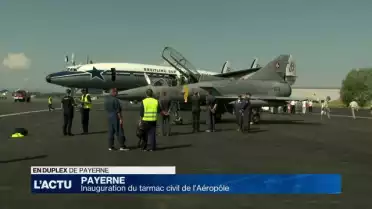 Inauguration du tarmac civil de l’Aéropôle