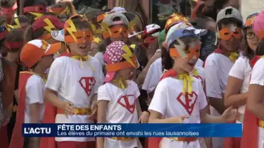 Des enfants costumés envahissent les rues lausannoises