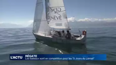 Les bateaux font la course pour les &quot;5 Jours du Léman&quot;