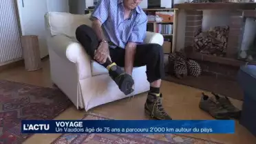 Âgé de 75 ans, il parcourt 2&#039;000 km autour de nos frontières