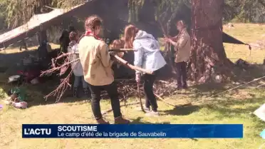 Les scouts de la brigade de Sauvabelin en camp d'été
