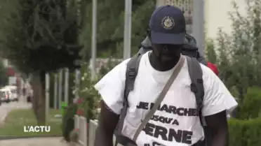 Mamadou marche de Morges à Berne pour les migrants déboutés