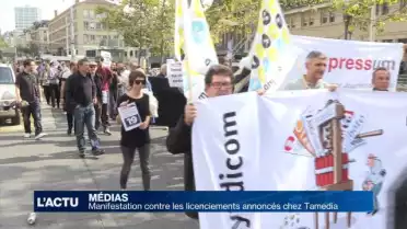 Des manifestations contre les licenciements chez Tamedia